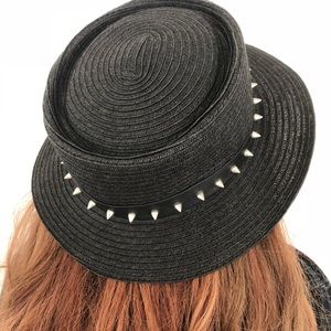 Forever 21 Spiked Studded Pork Pie Hat